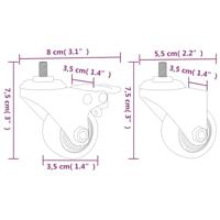 VidaXL Zwenkwielen 4 stuks 35 mm ijzer zwart - thumbnail