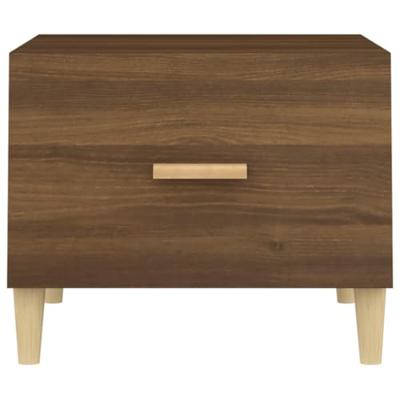 Salontafels 2 st 50x50x40 cm bewerkt hout bruin eikenkleur