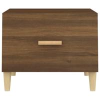 Salontafels 2 st 50x50x40 cm bewerkt hout bruin eikenkleur - thumbnail