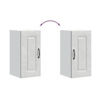 Keukenwandkast Kalmar bewerkt hout betongrijs - thumbnail