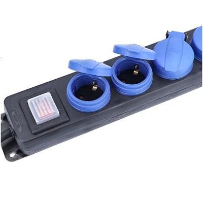 AS Schwabe 38604 Stroom Verlengkabel Zwart, Blauw 4.50 m H07RN-F 3G 1,5 mm² Met aardlekschakelaar