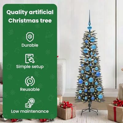 VidaXL Kunstkerstboom met 150 led groen 120 cm pvc en plastic en staal