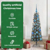 VidaXL Kunstkerstboom met 150 led groen 120 cm pvc en plastic en staal - thumbnail