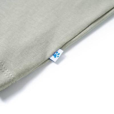 Kindershirt apenprint 128 lichtkakikleurig - thumbnail