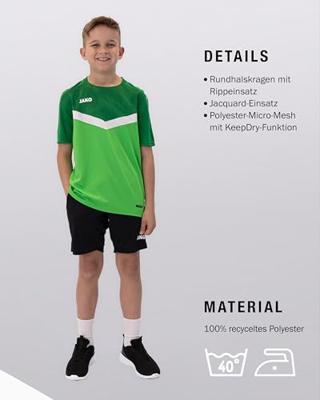 JAKO 6124K T-Shirt Iconic Kids - Zachtgroen/Sportgreen - 164