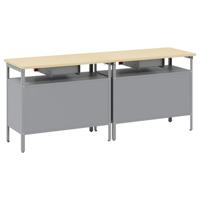 Werkbankset met lade 2 pcs Rood en Grijs 200 x 55 x 85 cm - thumbnail
