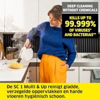 Kärcher SC 1 Multi & Up Draagbare stoomreiniger 0,2 l 1300 W Zwart, Geel - thumbnail