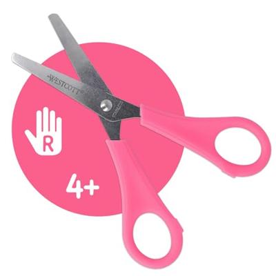 Basic Westcott kinderschaar ronde punt roze