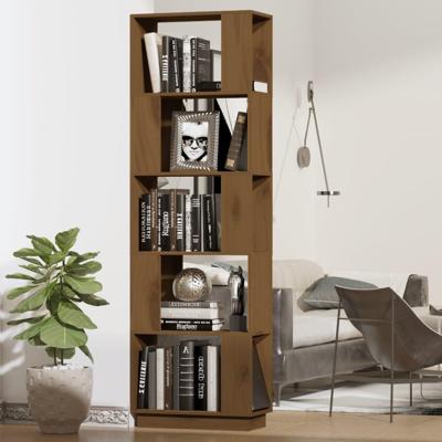 Boekenkast/kamerscherm 51x25x163,5 cm grenenhout honingbruin