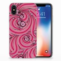 Apple iPhone X | Xs Hoesje maken Swirl Pink - thumbnail