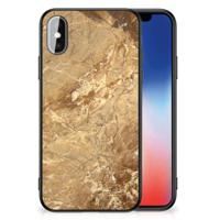 iPhone X | Xs Marmeren Print Telefoonhoesje Marmer Creme - thumbnail
