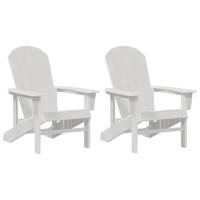 Tuinstoel 2 pcs Wit 82 x 74 x 92 cm Polyetheen - thumbnail