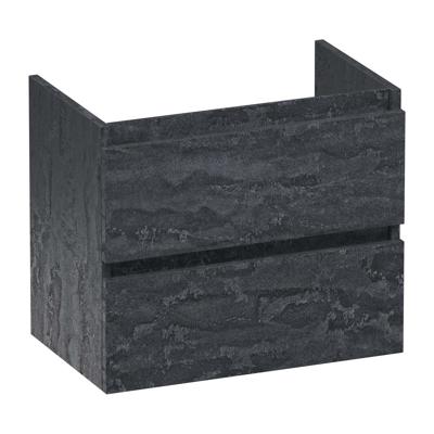 Brauer Joy - Onderkast Ondiep - 60 cm - met 2 Softclose Lades Greeploos en 1 Sifon Uitsparing - Damascus