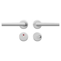 AXA AXA Curve klik deurkruk Milan op rozet met toilet-/badkamersluiting- aluminium - thumbnail