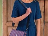 Pip Studio Fenna Schoudertas Medium Streep Blauw - thumbnail