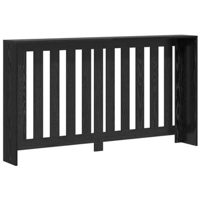 VidaXL Radiatorafdekking zwart eiken 149 x 20 x 82 cm bewerkt hout VidaXL Radiatorafdekking zwart eiken 149 x 20 x 82 cm bewerkt hout