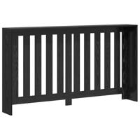 VidaXL Radiatorafdekking zwart eiken 149 x 20 x 82 cm bewerkt hout - thumbnail