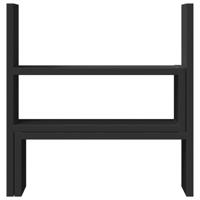 VidaXL Bureau organiser 40x17x41 cm bewerkt hout zwart - thumbnail