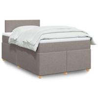Boxspring met matras stof taupe 120x200 cm - thumbnail