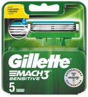 Gillette Mach3 Sensitive Power Scheermesjes 5 stuks - thumbnail