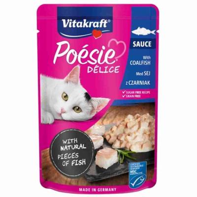 VITAKRAFT Poesie Delice zwartbaars - natvoer voor katten - 85 g