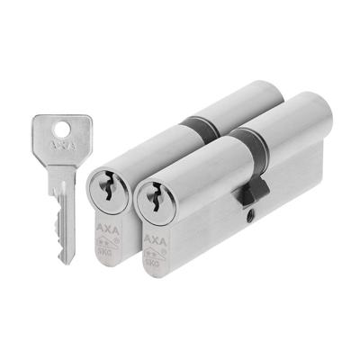 AXA AXA Security SKG** dubbele veiligheidscilinder verlengd gelijksluitend (2x) 45-50 mm - vernikkeld