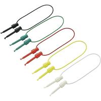 VOLTCRAFT Meetsnoerenset Krokodilklem Krokodilklem 0.28 m Zwart, Rood, Groen, Geel, Wit 1 set(s) - thumbnail