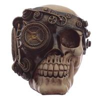Steampunk Schedel Hoofd Woonaccessoire - thumbnail