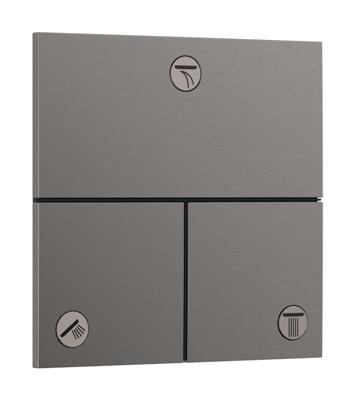 Hansgrohe ShowerSelect Comfort E stopkraan inbouw voor 3 functies, Brushed Black Chrome