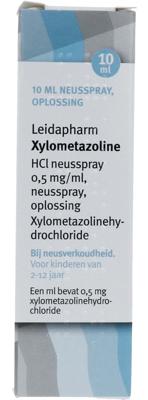 Leidapharm Xylometazoline HCl neusspray 0.5 mg/ml Leidapharm Xylometazoline HCl neusspray 0.5 mg/ml