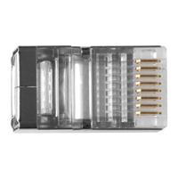 ACT TD108B RJ45 (8P/8C) Afgeschermde Modulaire Connector | Ronde Kabel | Masssieve Aders | 25 stuks - thumbnail