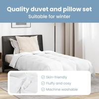 Winter Dekbed met kussen 2 pcs Wit Donsveertjes - thumbnail