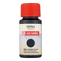 Talens art creation textiel fles 50ml elegant zwart 7001 - thumbnail