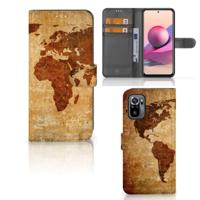 Xiaomi Redmi Note 10S | 10 4G | Poco M5s | Flip Cover | Wereldkaart - thumbnail