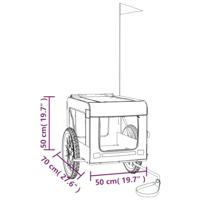 VidaXL Hondenfietstrailer oxford stof en ijzer rood en zwart - thumbnail