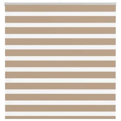 VidaXL Zebra blind 140x150 cm stofbreedte 135,9 cm polyester zandbruin