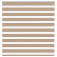VidaXL Zebra blind 140x150 cm stofbreedte 135,9 cm polyester zandbruin - thumbnail