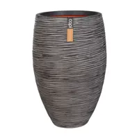 Capi Vaas Elegant Deluxe Rib Antraciet Ø56cm - thumbnail
