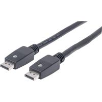 Manhattan 354134 DisplayPort-kabel DisplayPort Aansluitkabel DisplayPort-stekker, DisplayPort-stekker 10.00 m Zwart 4K UHD, Folie afscherming, UL - thumbnail