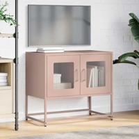 Tv-meubel 68x39x60,5 cm koudgewalst staal roze - thumbnail