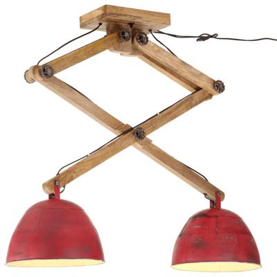 VidaXL Plafondlamp 25 w e27 29x18x85 cm verweerd rood VidaXL Plafondlamp 25 w e27 29x18x85 cm verweerd rood