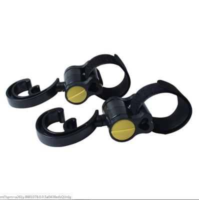 2 stuks/LOT baby wandelwagen accessoires Hook multifunctionele kinderwagen zwarte plastic haak (geel)