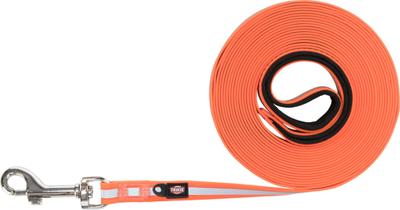 TRIXIE HONDENRIEM SLEEPLIJN EASYLIFE REFLECTEREND ORANJE M-XL 10MX1,7 CM
