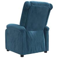 Fauteuil verstelbaar fluweel blauw - thumbnail