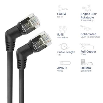 ACT DD1907 Roteerbare netwerkkabel Zwart 7 m Cat6 U/FTP (STP) ACT DD1907 Roteerbare netwerkkabel Zwart 7 m Cat6 U/FTP (STP)