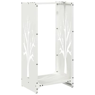 Brandhoutrek 40x30x80 cm koudgewalst staal wit Brandhoutrek 40x30x80 cm koudgewalst staal wit
