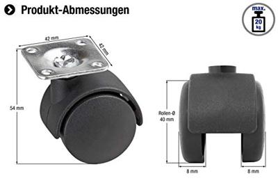 Metafranc Zwenkwiel Set 40Mm Hard 4St *Nl* W - WU0804100