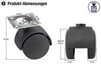 Metafranc Zwenkwiel Set 40Mm Hard 4St *Nl* W - WU0804100 - thumbnail