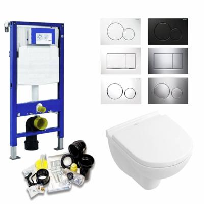 Geberit UP320 Toiletset set47 Villeroy & Boch O.Novo Compact Met Sigma drukplaat