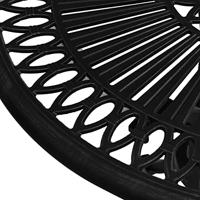 Tuintafel 62x62x65 cm gietaluminium zwart - thumbnail